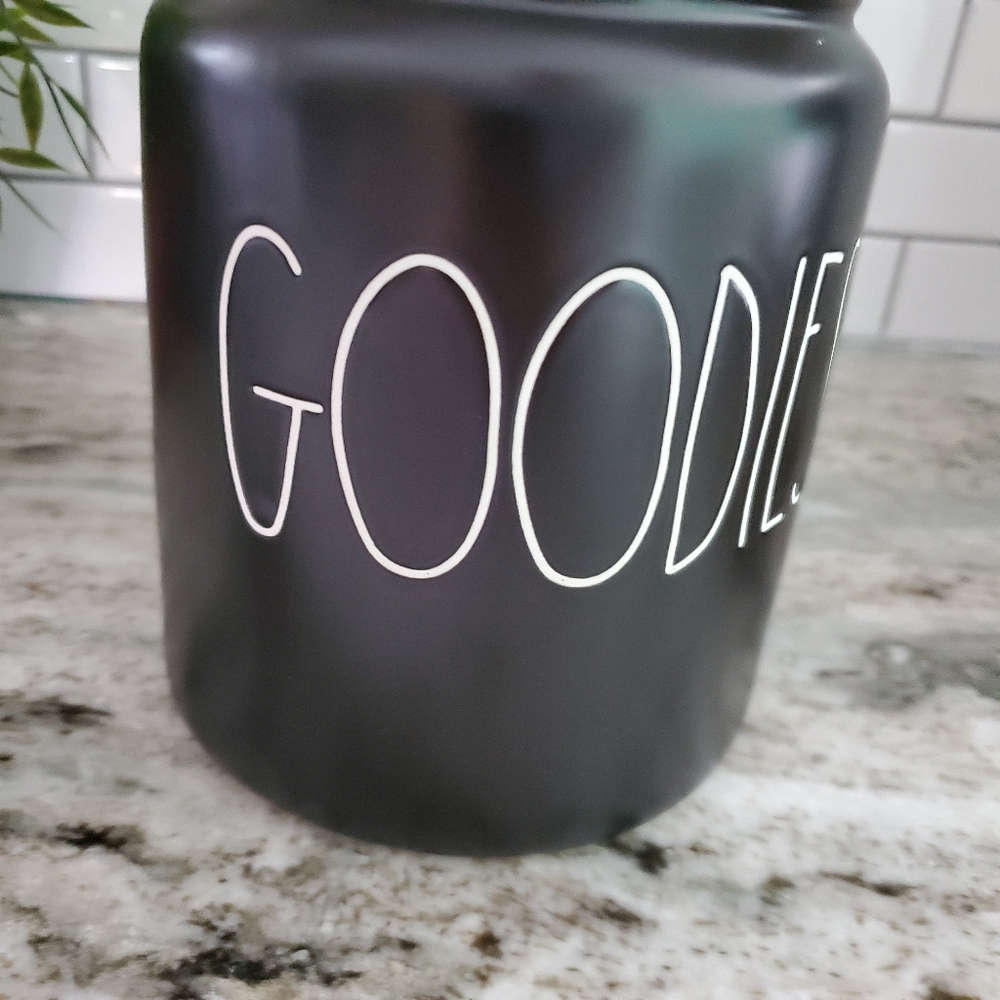 Rae Dunn Goodies Black Large Canister - Picture 2 of 7